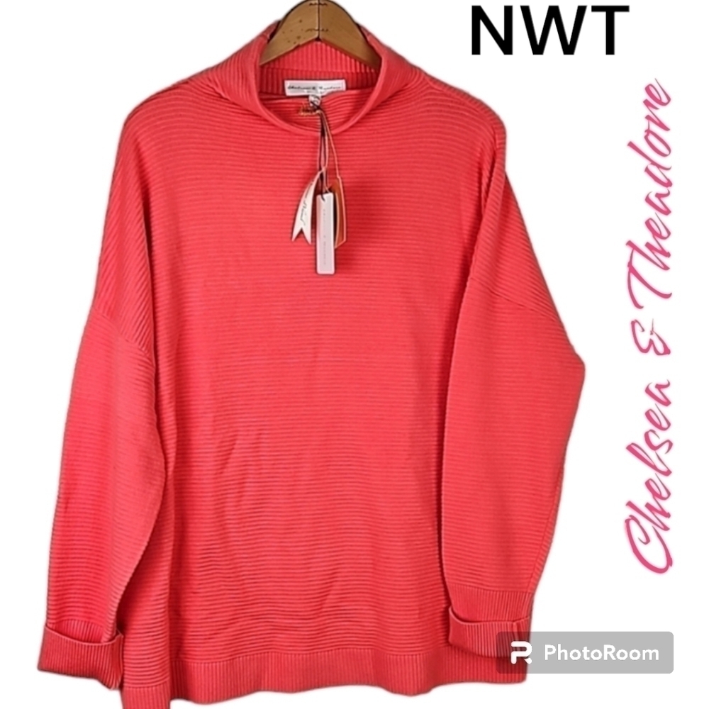 Chelsea & Theadore Sweater Dolman Sleeve Low Cowl XL NWT